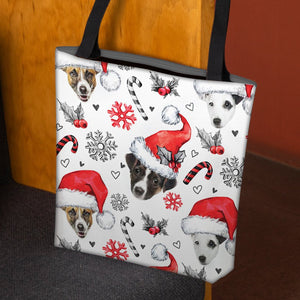 Jack Russell Terrier Merry Christmas Tote Bag