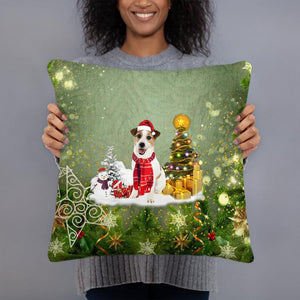 Jack Russell Terrier Merry Christmas Pillow Case