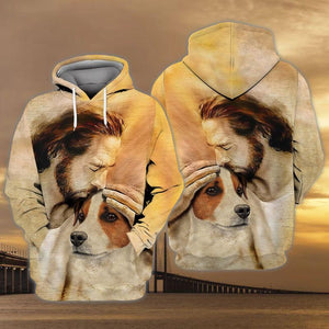 Jack Russell Terrier With God Unisex Hoodie