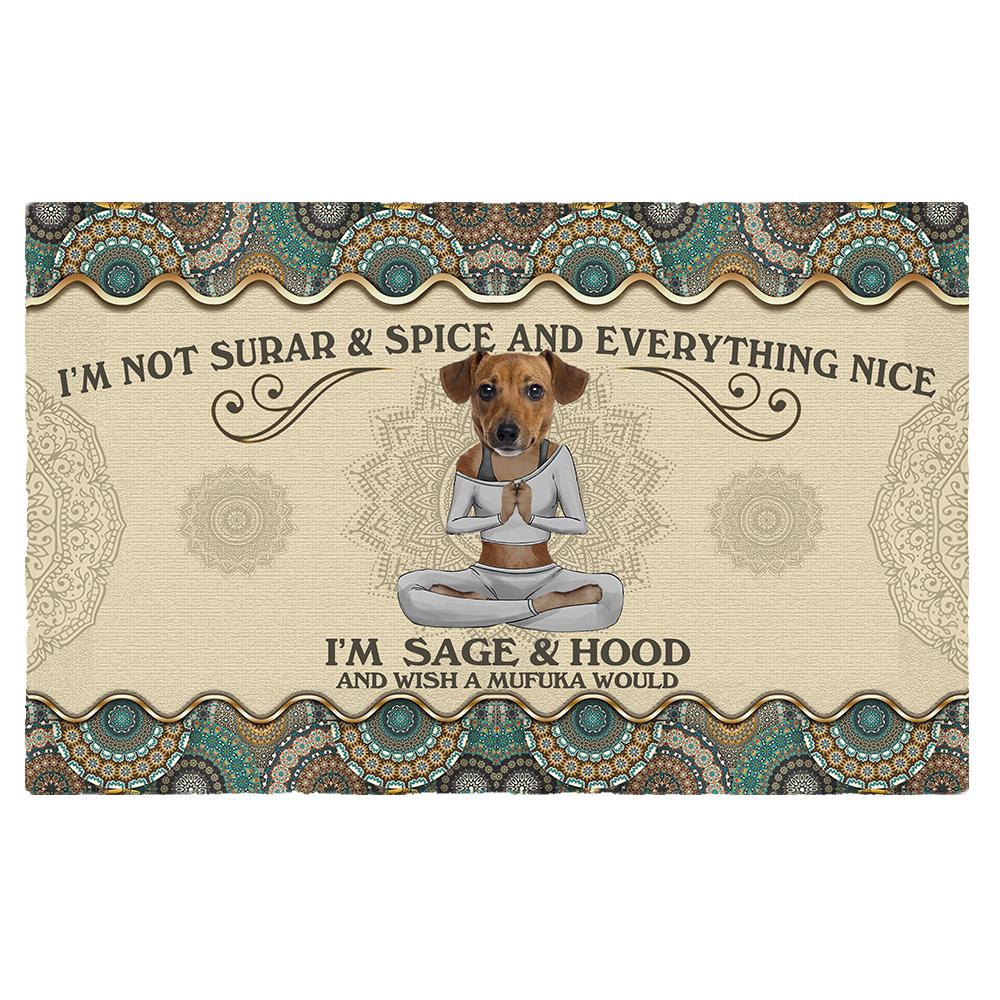 Wish A Mufuka Would-Jack Russell Terrier Doormat