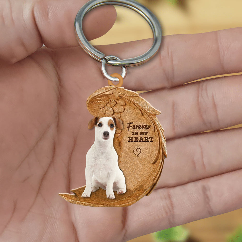 Jack Russell Terrier  In My Heart Flat Acrylic Keychain