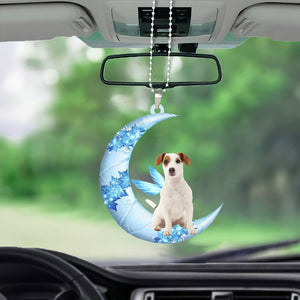 Jack Russell Terrier (2) Angel From The Moon Car Hanging Ornament