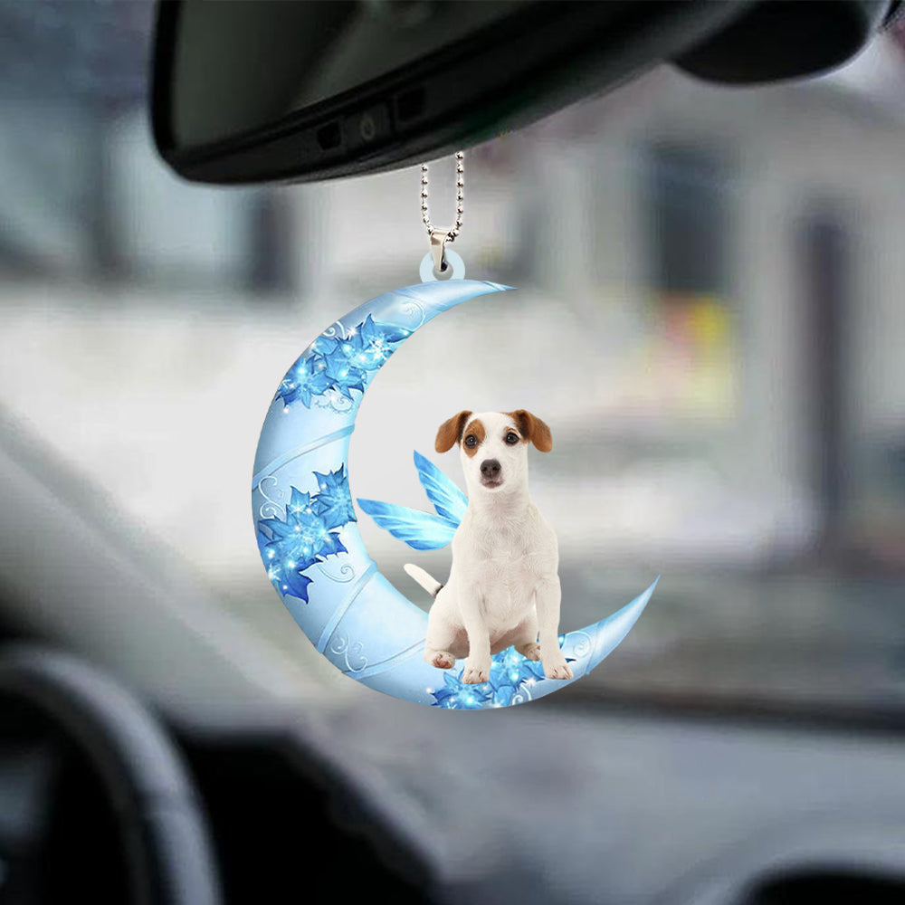 Jack Russell Terrier (2) Angel From The Moon Car Hanging Ornament