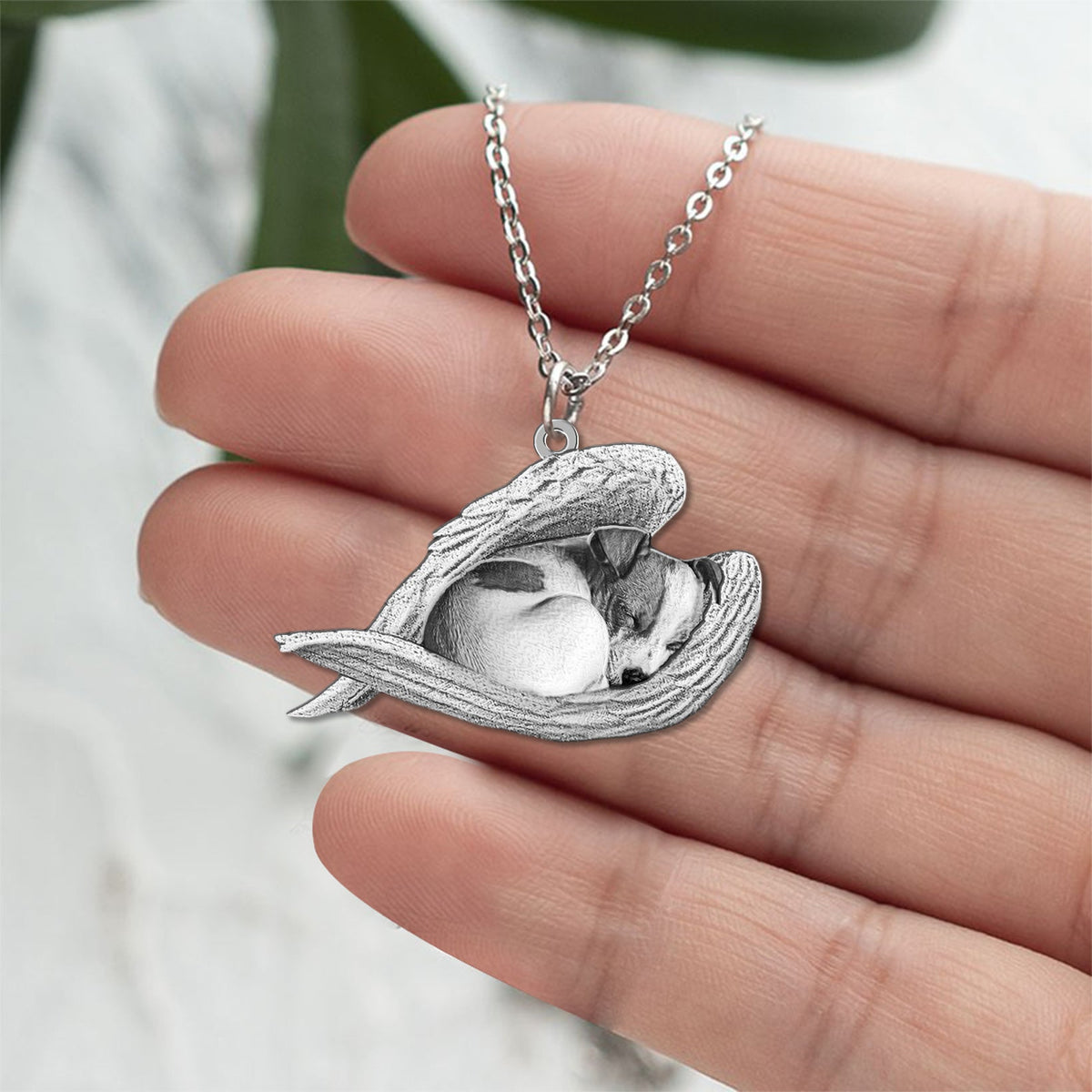 Jack Russell Terrier_ Sleeping Angel Necklace