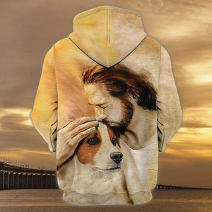 Jack Russell Terrier With God Unisex Hoodie