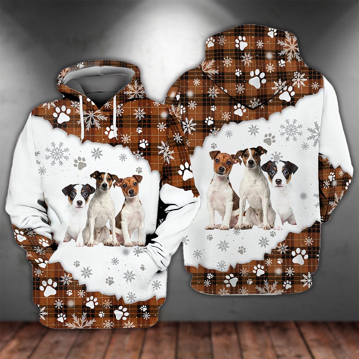 Jack Russell Terrier Happy Holiday Unisex Hoodie