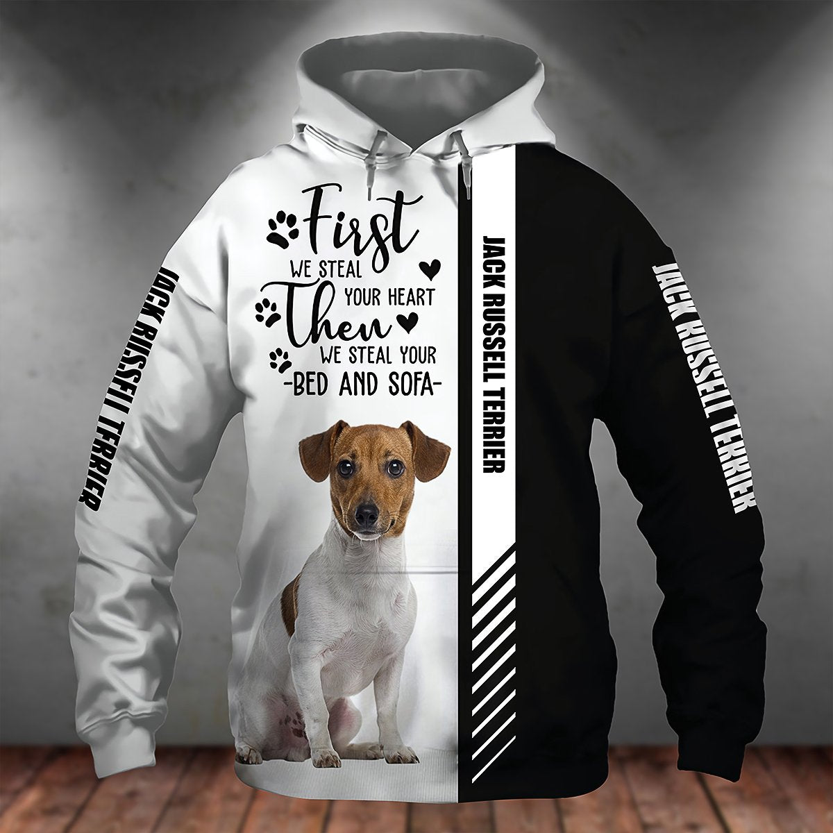Jack Russell Terrier-First We Steal Your Heart Unisex Hoodie