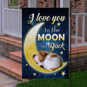 Jack Russell Terrier I Love You To The Moon And Back Garden Flag
