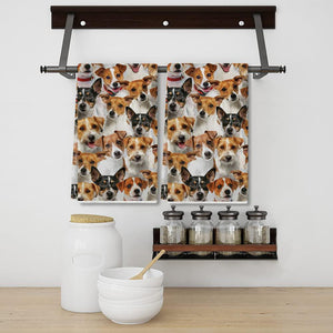 A Bunch Of Jack Russell Terriers Kitchen Towel