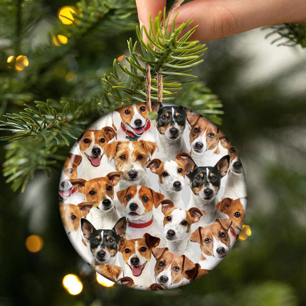 A Bunch Of Jack Russell Terriers Porcelain/Ceramic Ornament