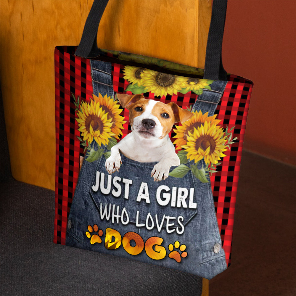 Jack Russell Terrier2-Just A Girl Who Loves Dog Tote Bag