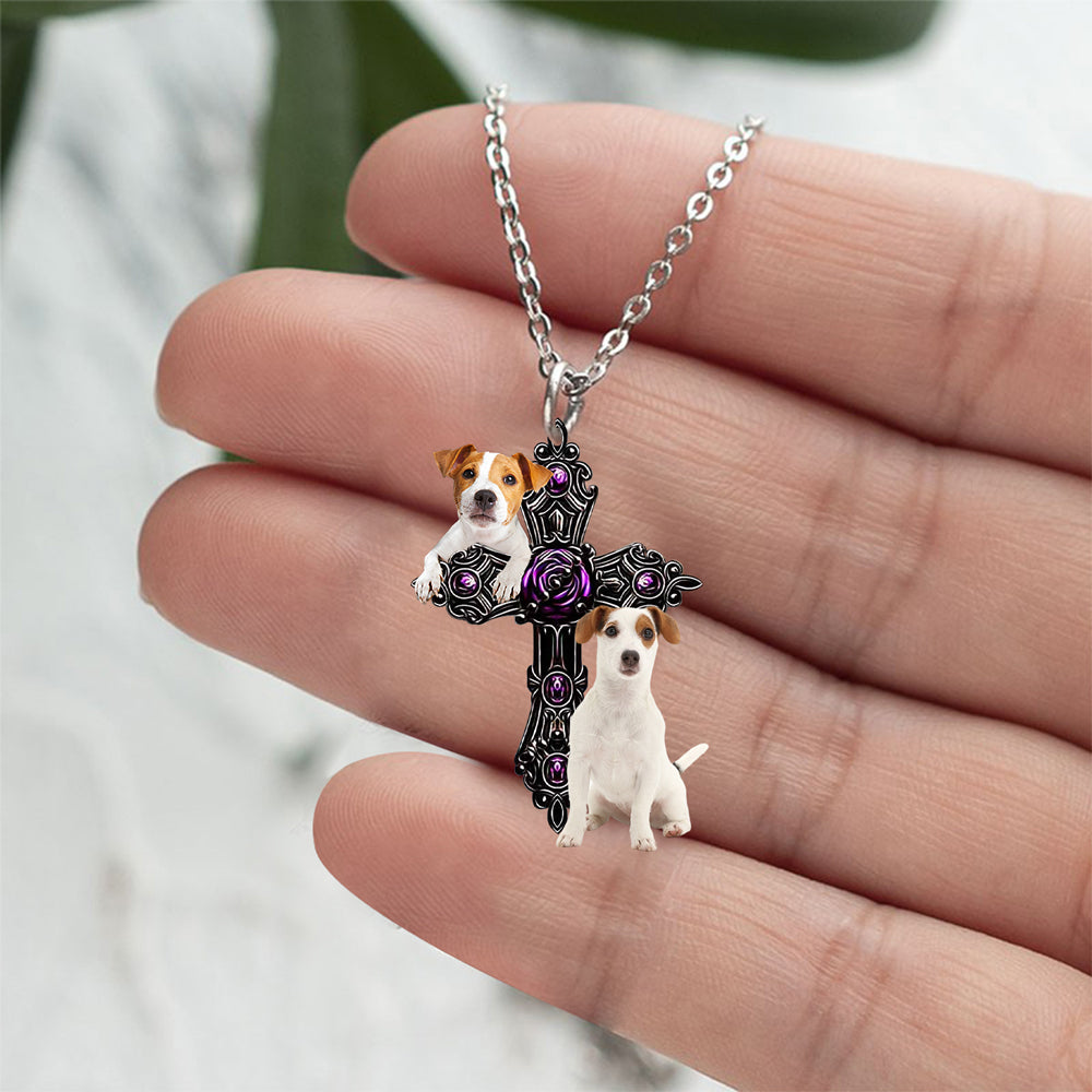 Jack Russell Terrier Pray For God Stainless Steel Necklace