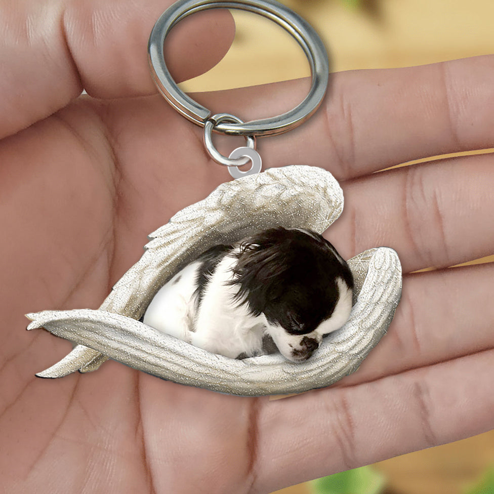 Japanese Chin1 Sleeping Angel Acrylic Keychain