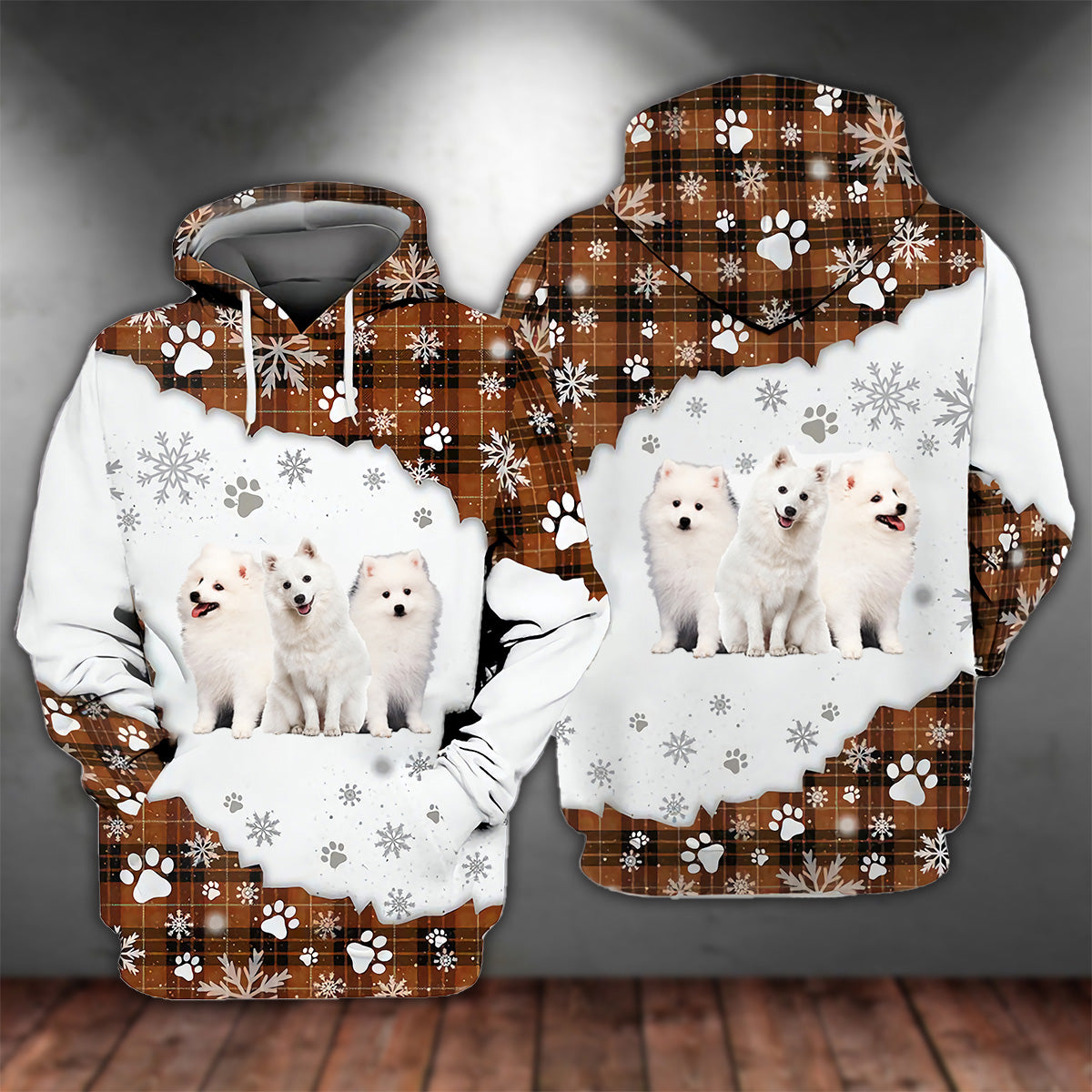 Japanese Spitz Happy Holiday Unisex Hoodie
