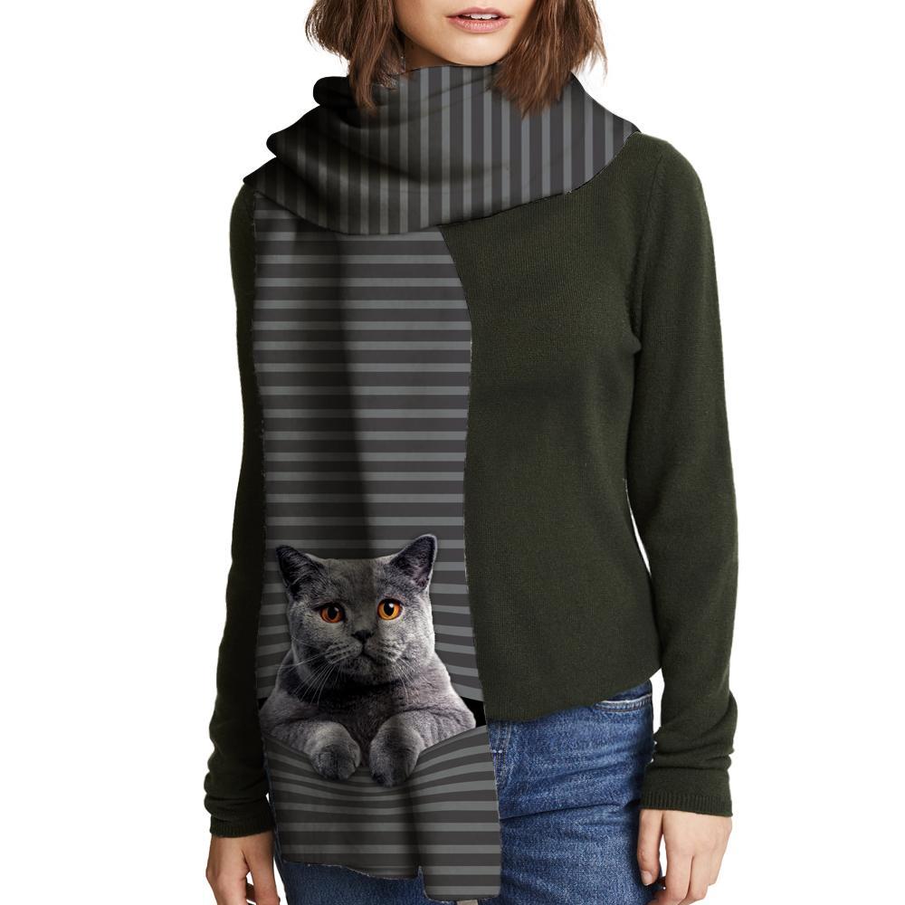 Keep You Warm - British Shorthair Cat - Scarf V1