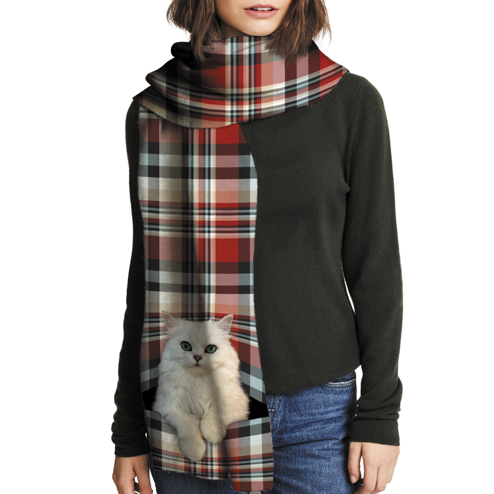 Keep You Warm - Persian Chinchilla Cat - Scarf V1