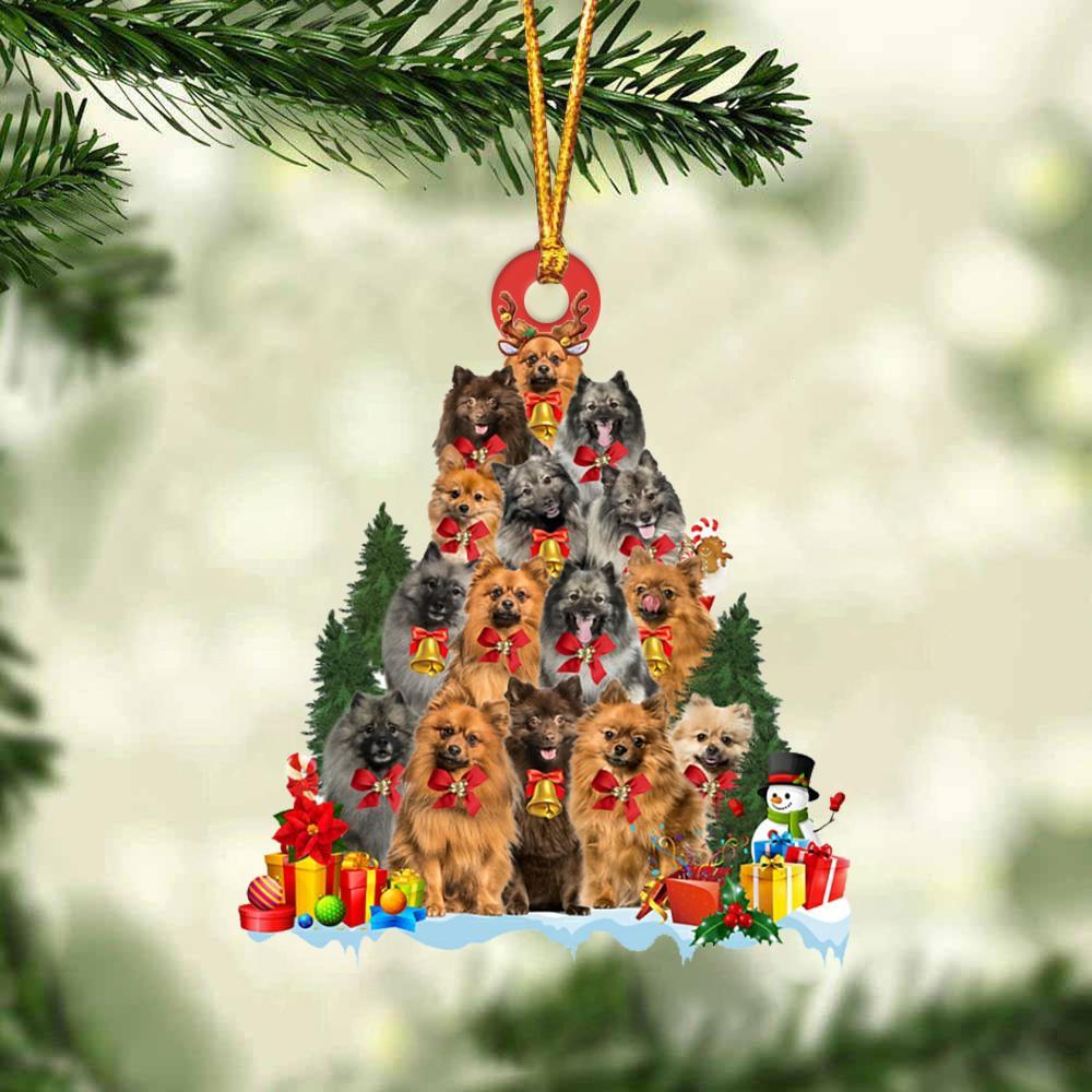 Keeshond-Dog Christmas Tree Ornament