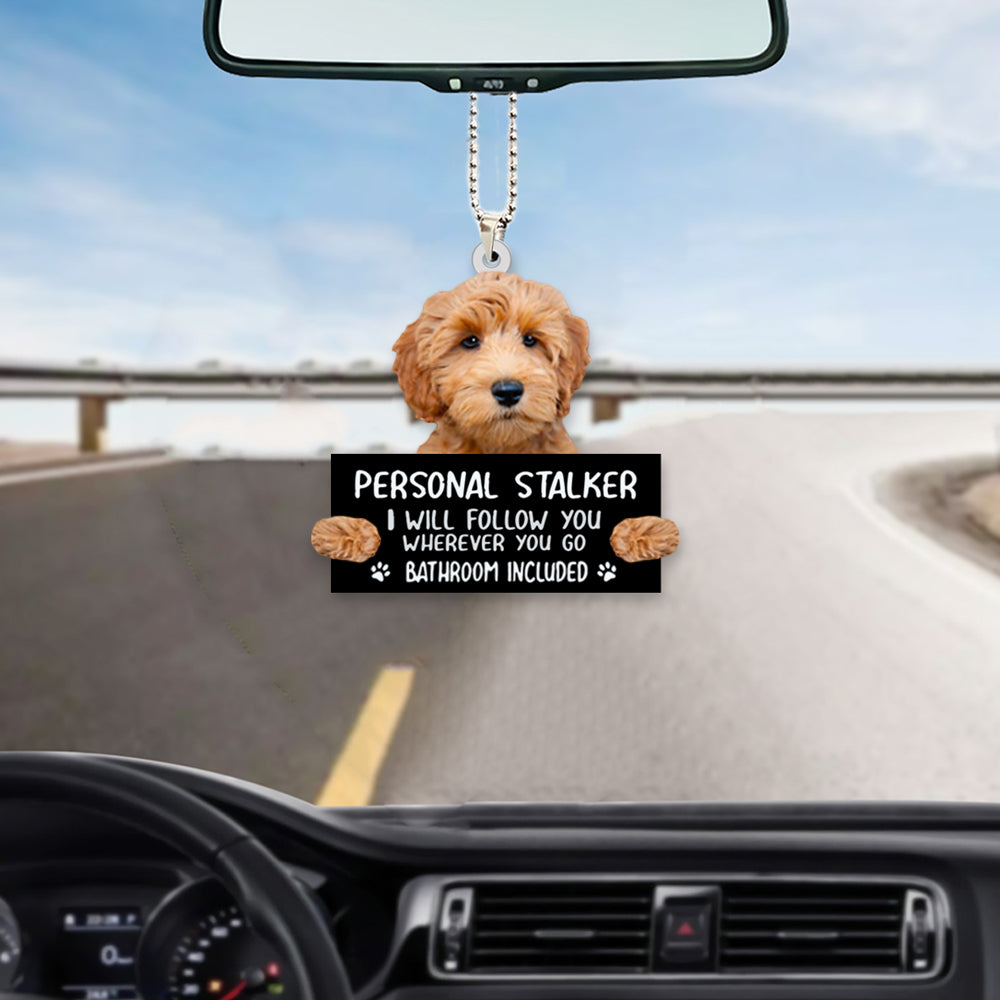 Labradoodle Personal Stalker Car Hanging Ornament