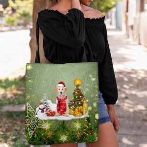 Labradoodle Merry Christmas Tote Bag