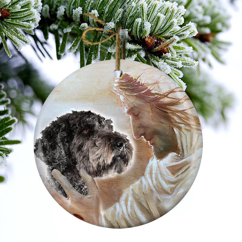 New Release -Labradoodle With God Porcelain/Ceramic Ornament