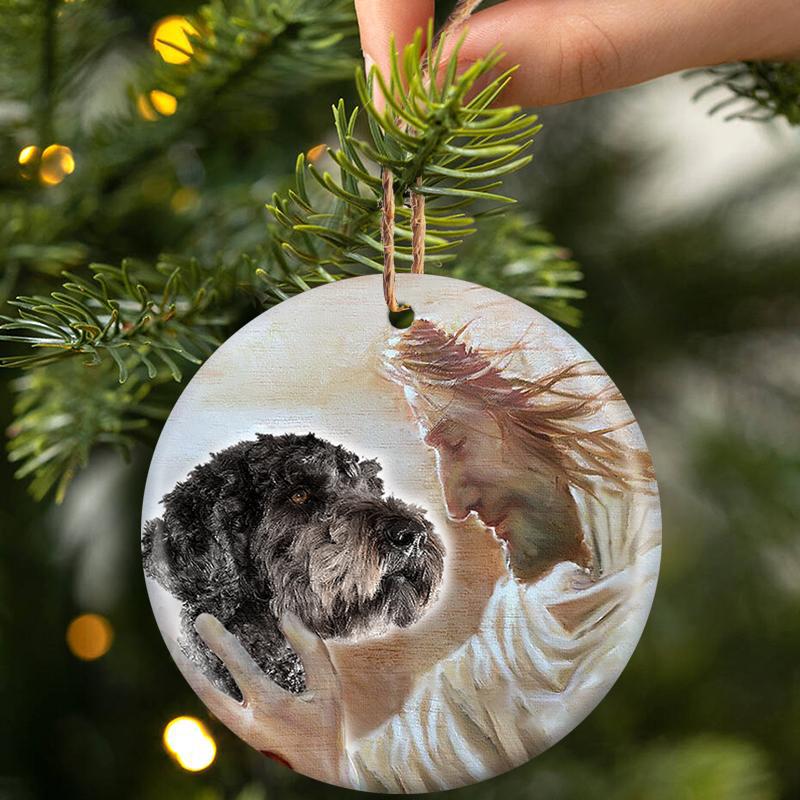 New Release -Labradoodle With God Porcelain/Ceramic Ornament