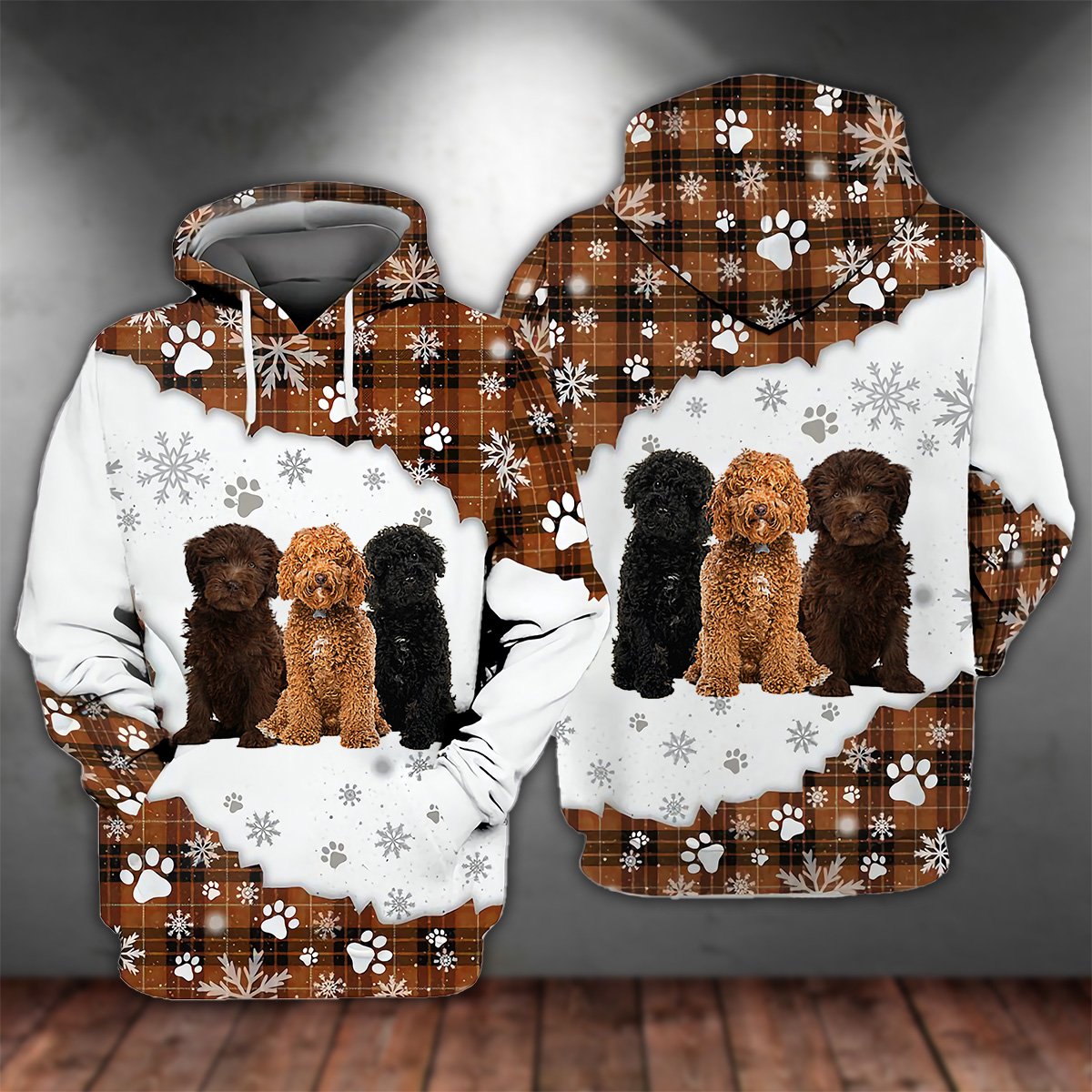Labradoodle Happy Holiday Unisex Hoodie