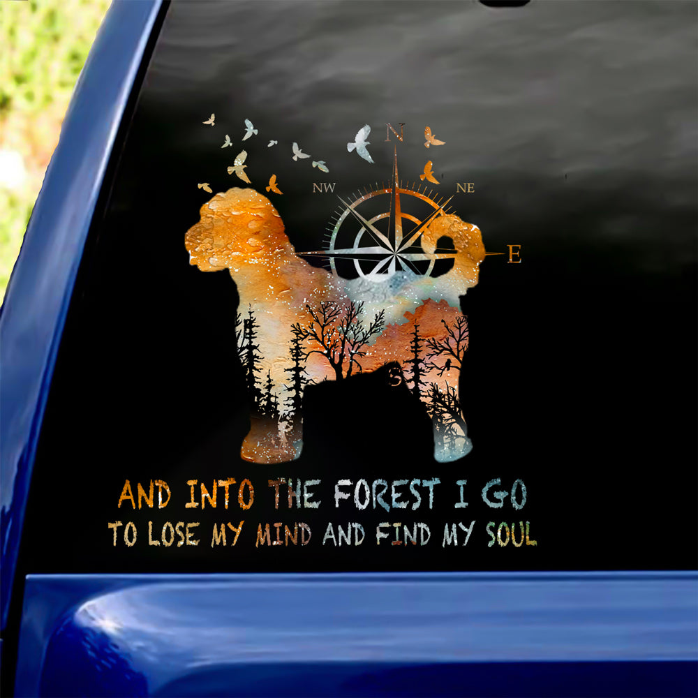 Labradoodle Into The Forest I Go To Lose My Mind And Find My Soul Car/ Door/ Fridge/ Laptop Sticker V1