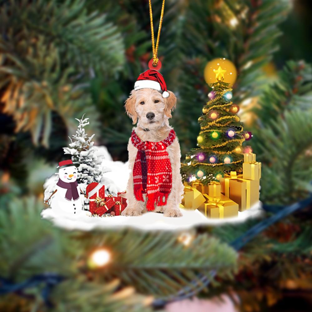 Labradoodle Christmas Ornament