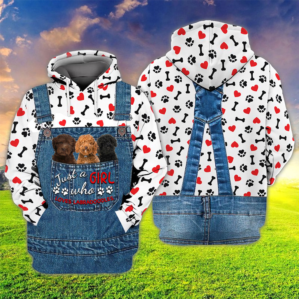 Just A Girl Who Loves Labradoodle Hoodie For Dog Lovers