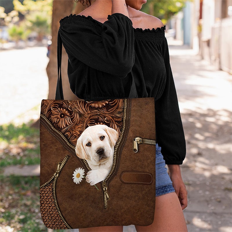 Labradoole Holding Daisy Tote Bag