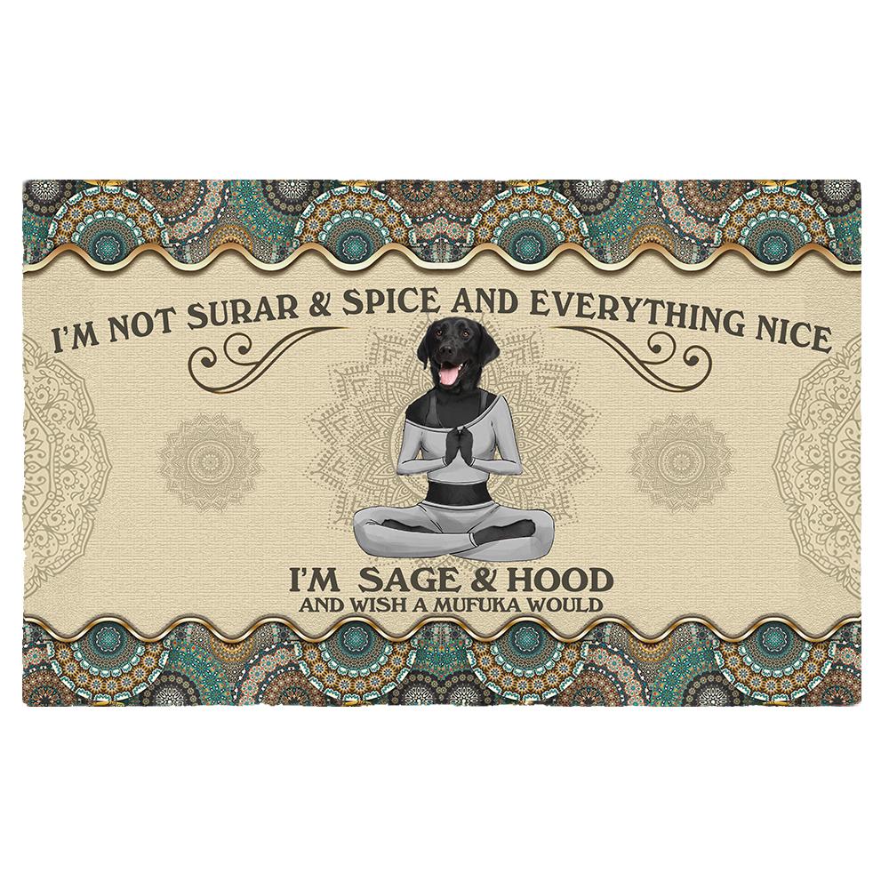 Wish A Mufuka Would-Black Labrador Retriever Doormat