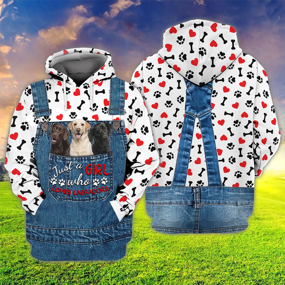 Just A Girl Who Loves Labrador2 Hoodie For Dog Lovers