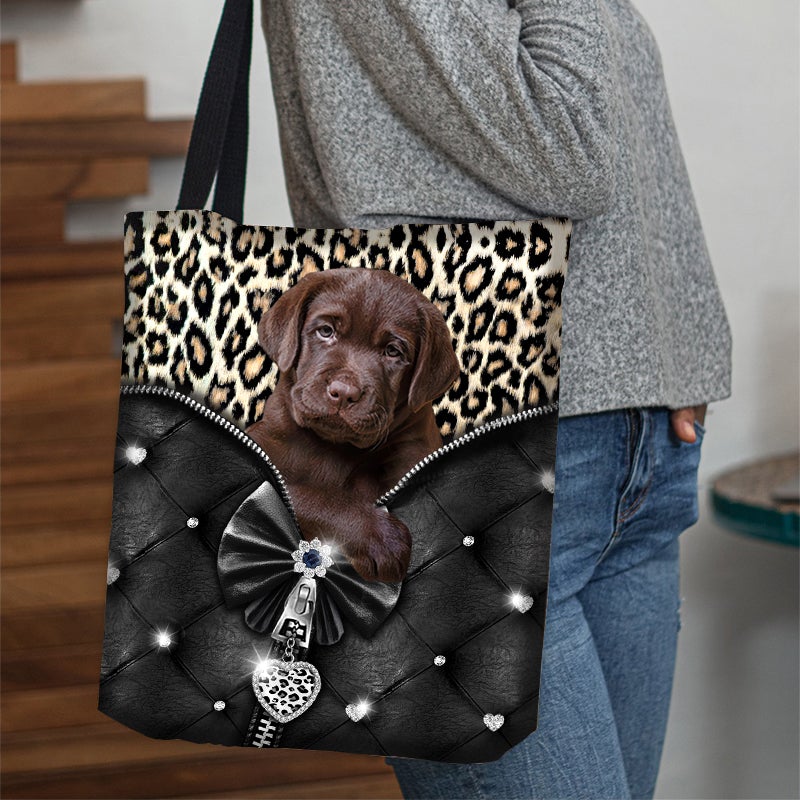 2022 New Release Chocolate Labrador Retriever All Over Printed Tote Bag