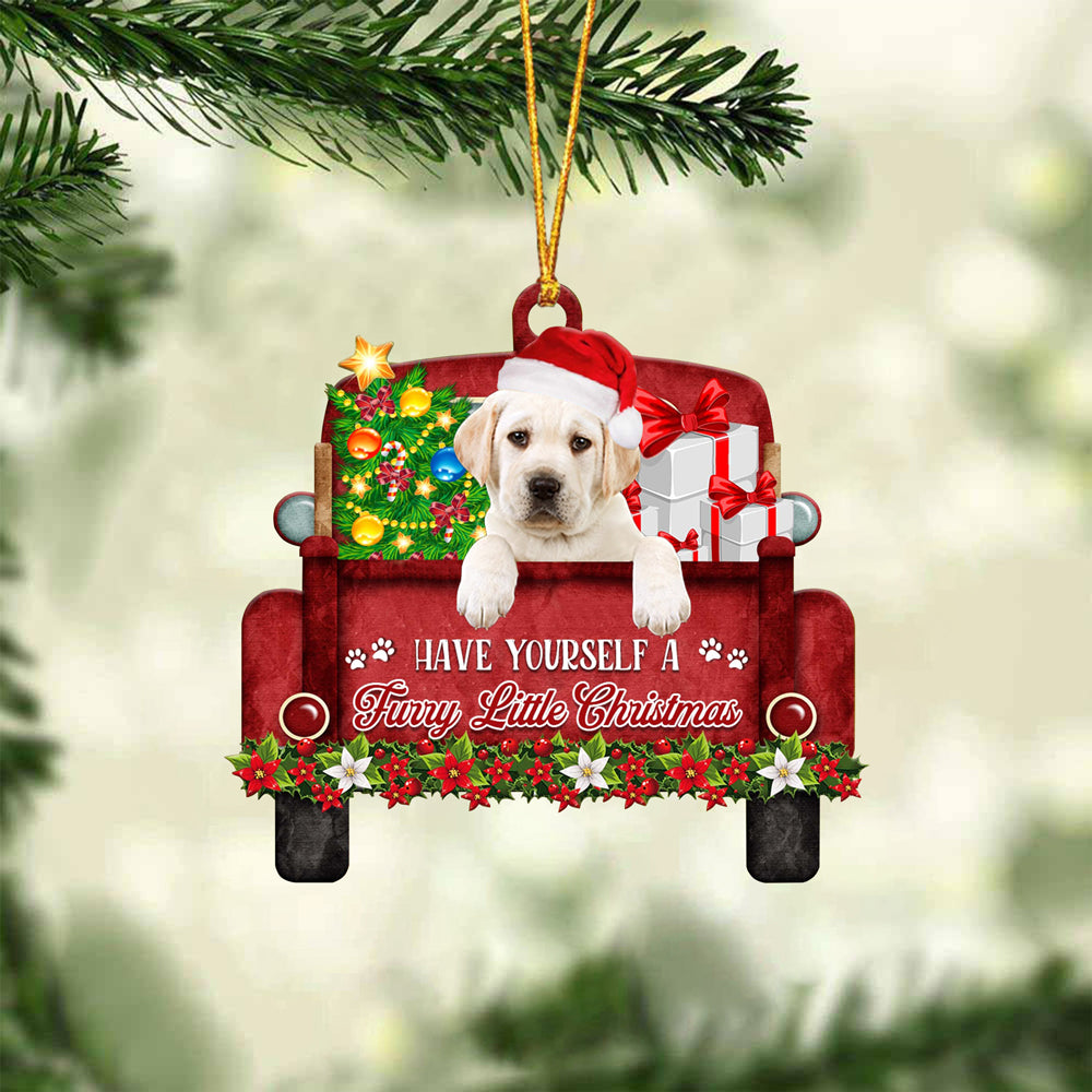 Labrador Retriever08 Have Yourself A Furry Little Christmas Ornament