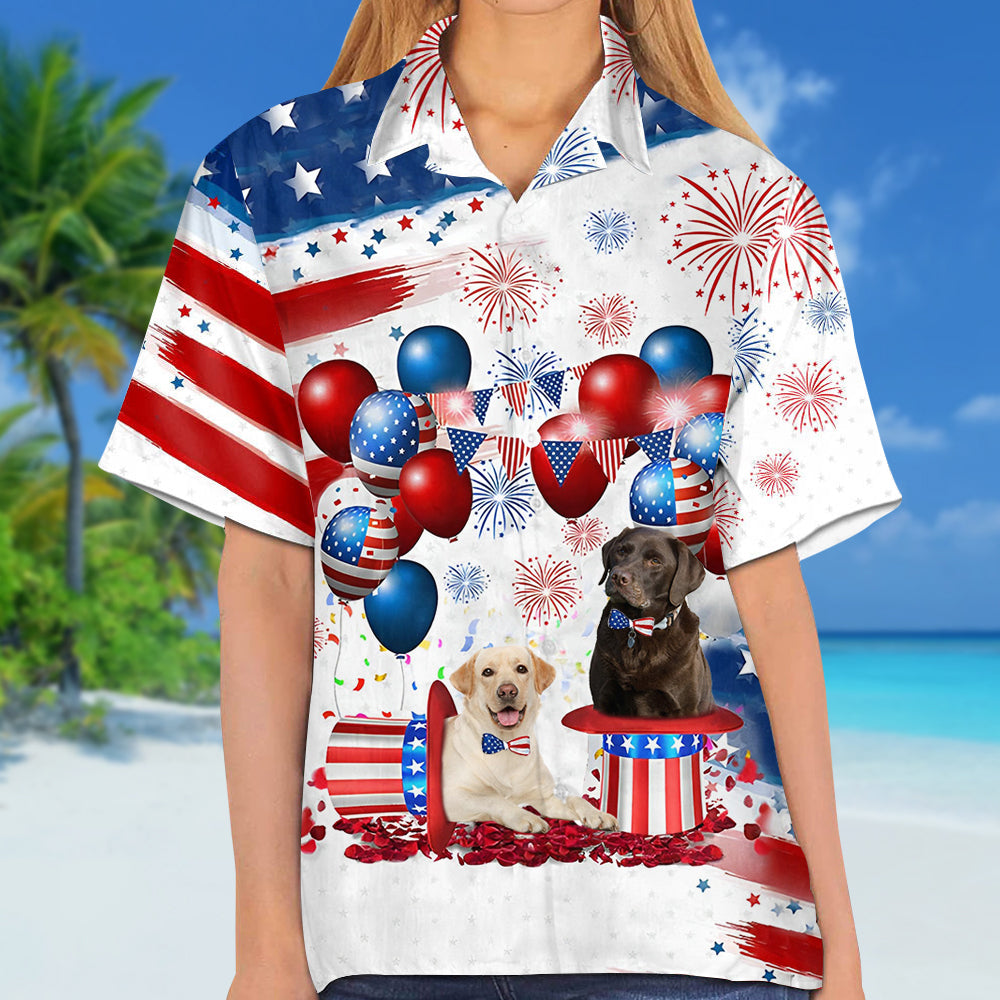 Labrador Retriever Independence Day Hawaiian Shirt