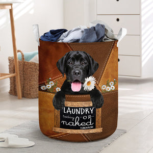 Labrador Retriever 2 Laundry Today Or Naked Tomorrow Laundry Basket