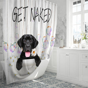 Labrador Retriever 2 Get Naked Daisy Shower Curtain