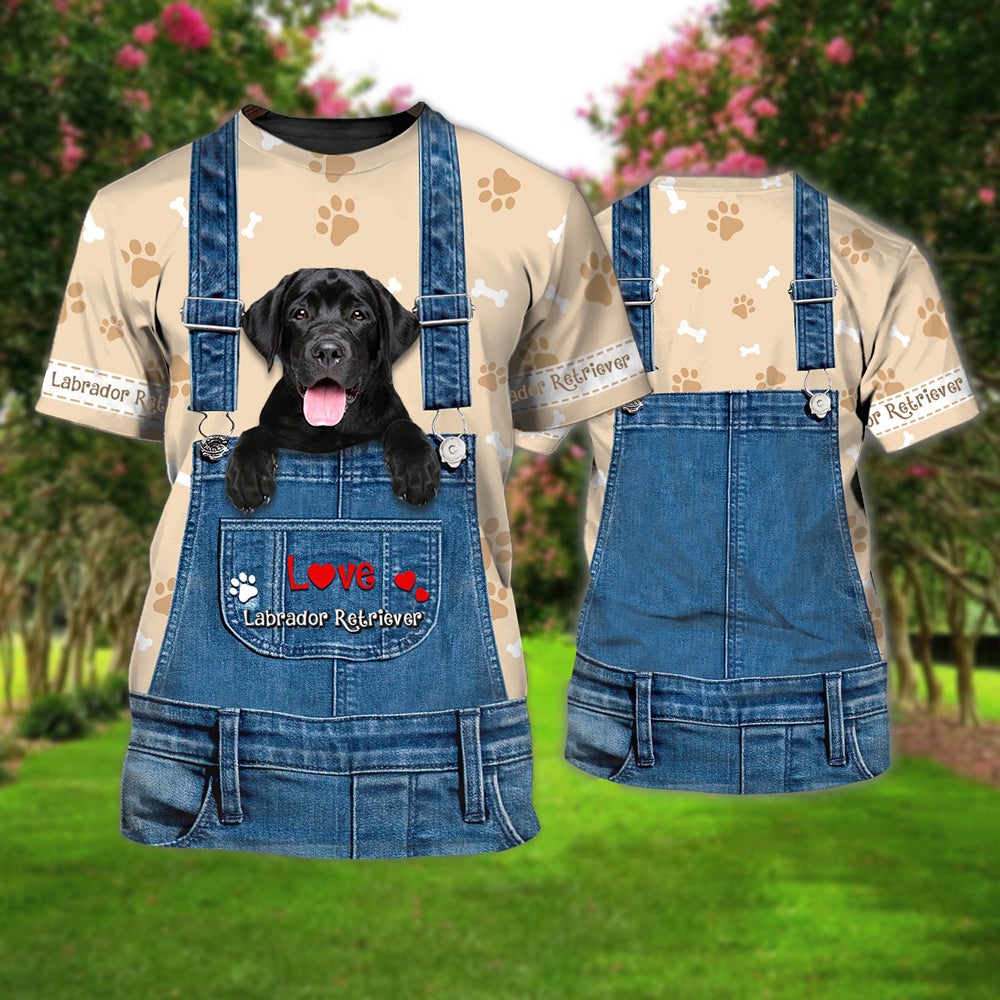 Love Labrador Retriever 2 Cute Unisex T-shirt