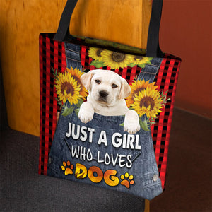 Labrador Retriever 2-Just A Girl Who Loves Dog Tote Bag