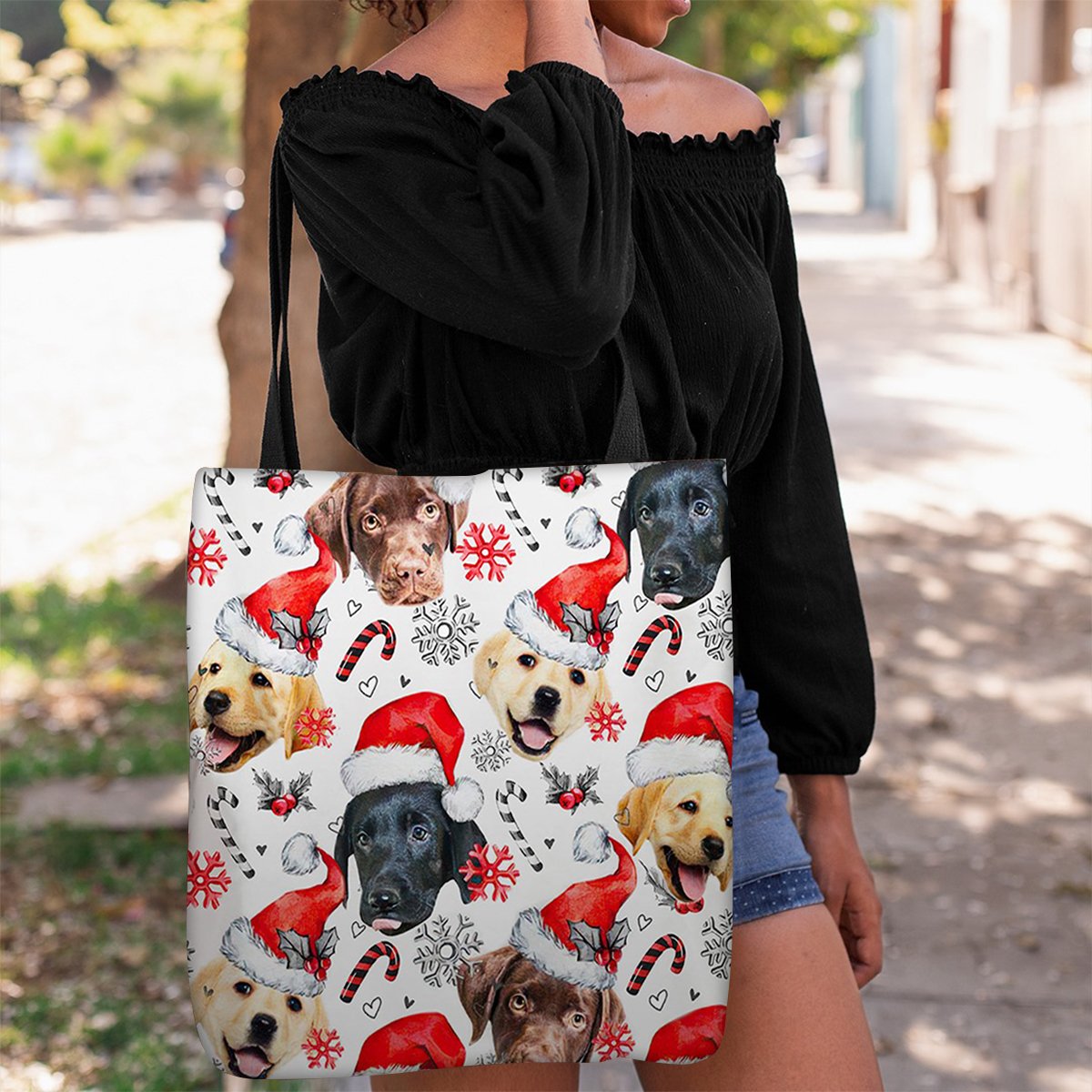 Labrador Retriever Merry Christmas Tote Bag