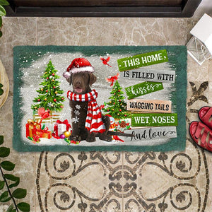 This Home Is Filled With Kisses/Chocolate Labrador Retriever Doormat