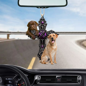 Labrador Retriever022 Pray For God Car Hanging Ornament