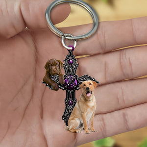 Labrador Retriever1 2 Pray For God Acrylic Keychain