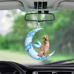 Labrador Retriever 2 Angel From The Moon Car Hanging Ornament