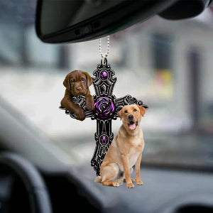 Labrador Retriever022 Pray For God Car Hanging Ornament
