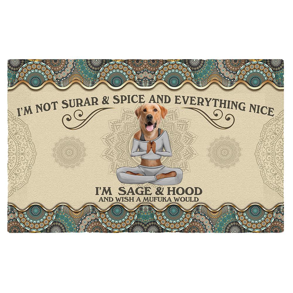 Wish A Mufuka Would-Yellow Labrador Retriever Doormat