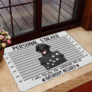 Black Labrador Retriever Personal Stalker Doormat