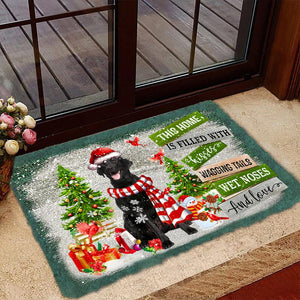 This Home Is Filled With Kisses/Black Labrador Retriever Doormat