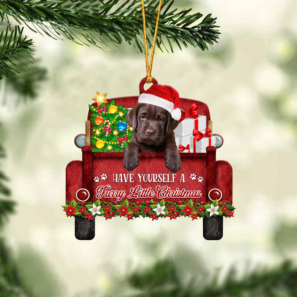 Labrador Retriever Have Yourself A Furry Little Christmas Ornament