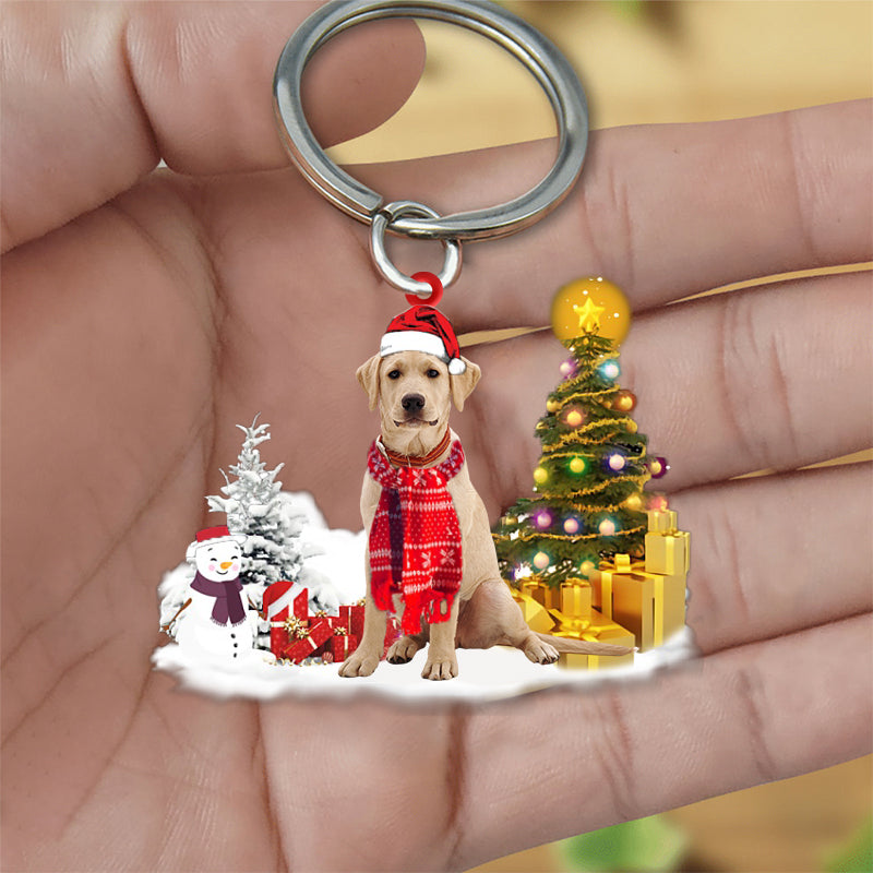 Labrador Retriever02 Early Merry Christma Acrylic Keychain